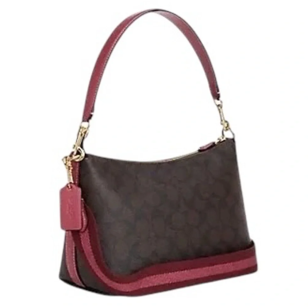 Coach Clara Shoulder Bag CN686 Signature Canvas Horse & Sleigh
